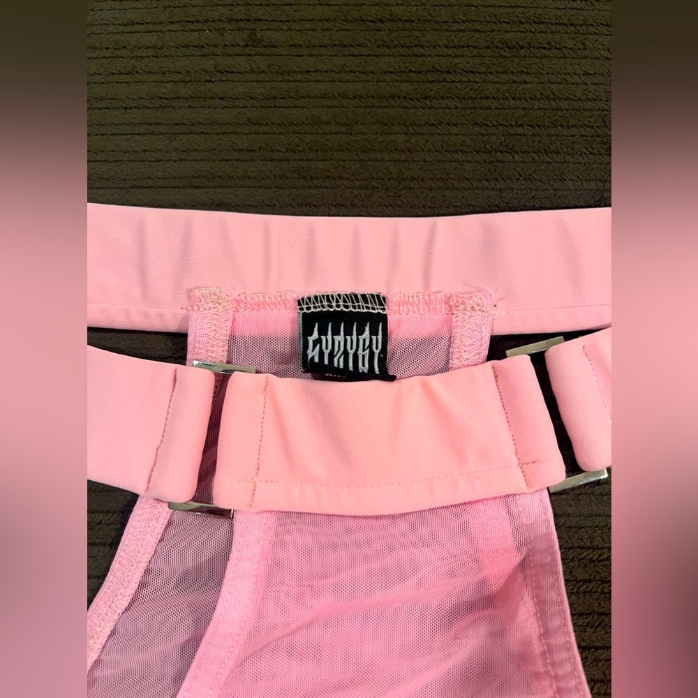 SYZYGY THE LABEL Pink Micro-Mini Rave Festival Skirt Size M